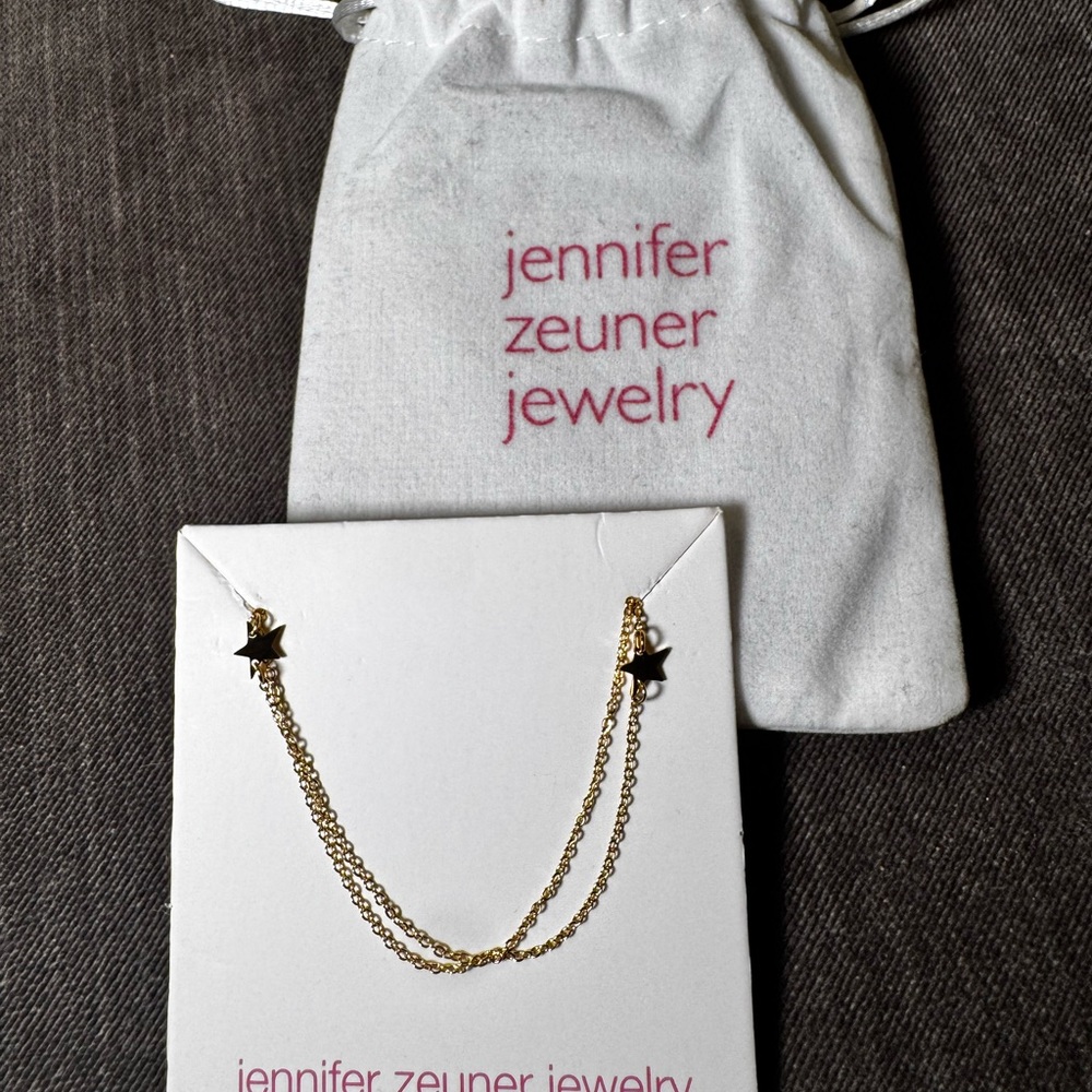 Jennifer Zeuner Jewelry Gold Cable Chain Star Charm Pendant Necklace